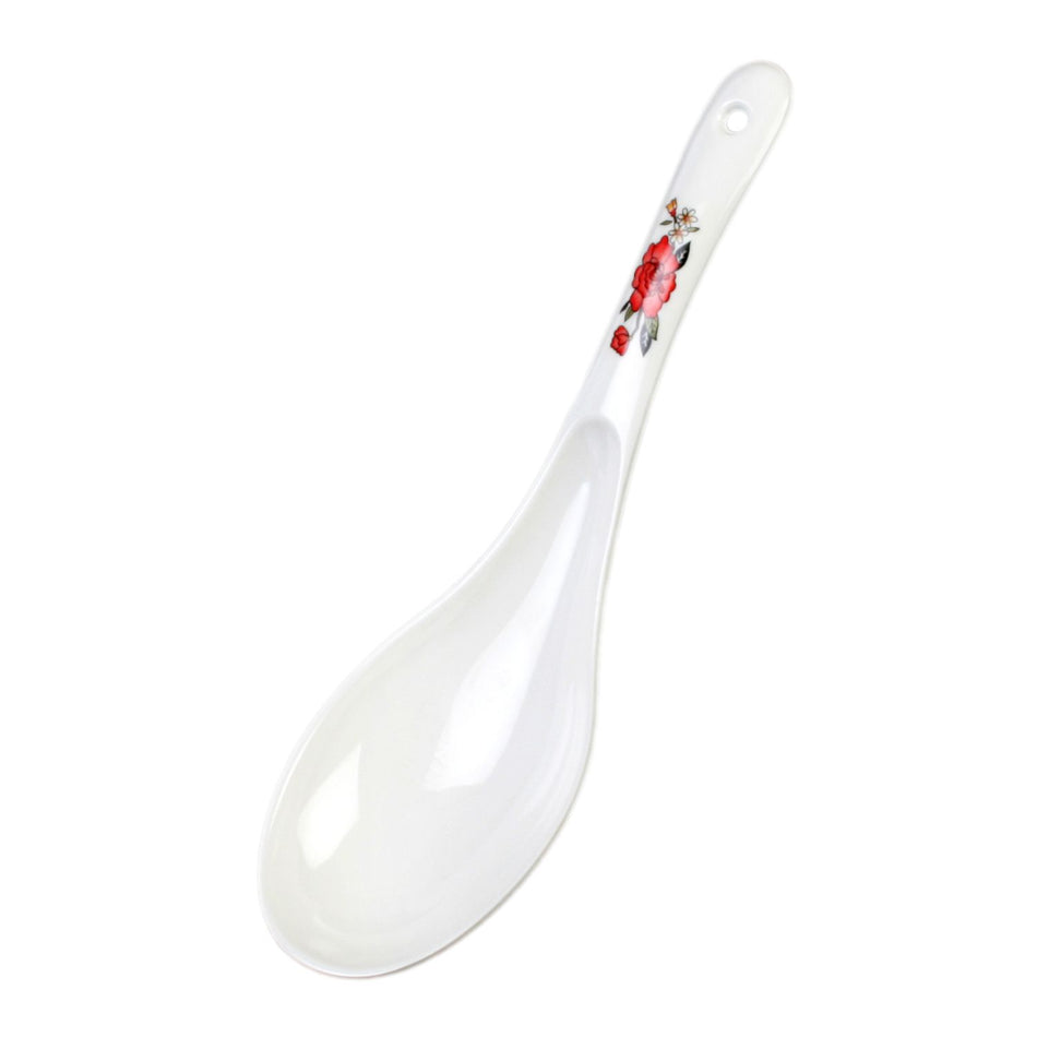 12 Pack 2-1/2 oz, 8-7/8" x 2-3/4", Ladle/Spoon, Thailand Pattern, Melamine, BPA Free, Dishwasher Safe, Break-Resistant, Shatter-Resistant, No Microwave, No Oven