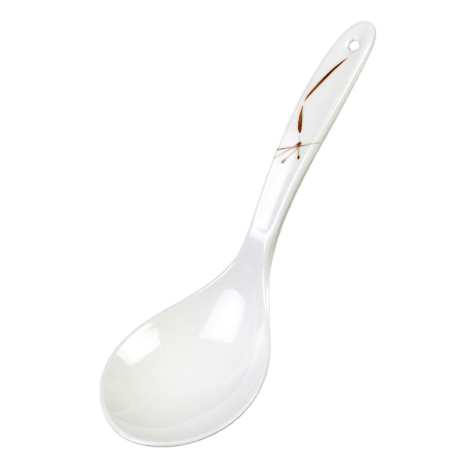 12 Pack 1-1/2 oz, 9-1/4" x 3", Rice Ladle, Bamboo Pattern, Melamine, BPA Free, Dishwasher Safe, Break-Resistant, Shatter-Resistant, No Microwave, No Oven