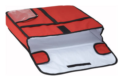 Winco BGPZ-20 20 Inch Pizza Delivery Bag - Red Insulated Polyester with EPE Foam Filling