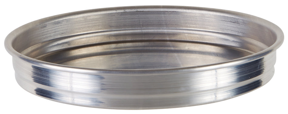 Winco APZK-0815 8 Inch Diameter Aluminum Pizza Pan Round Stackable