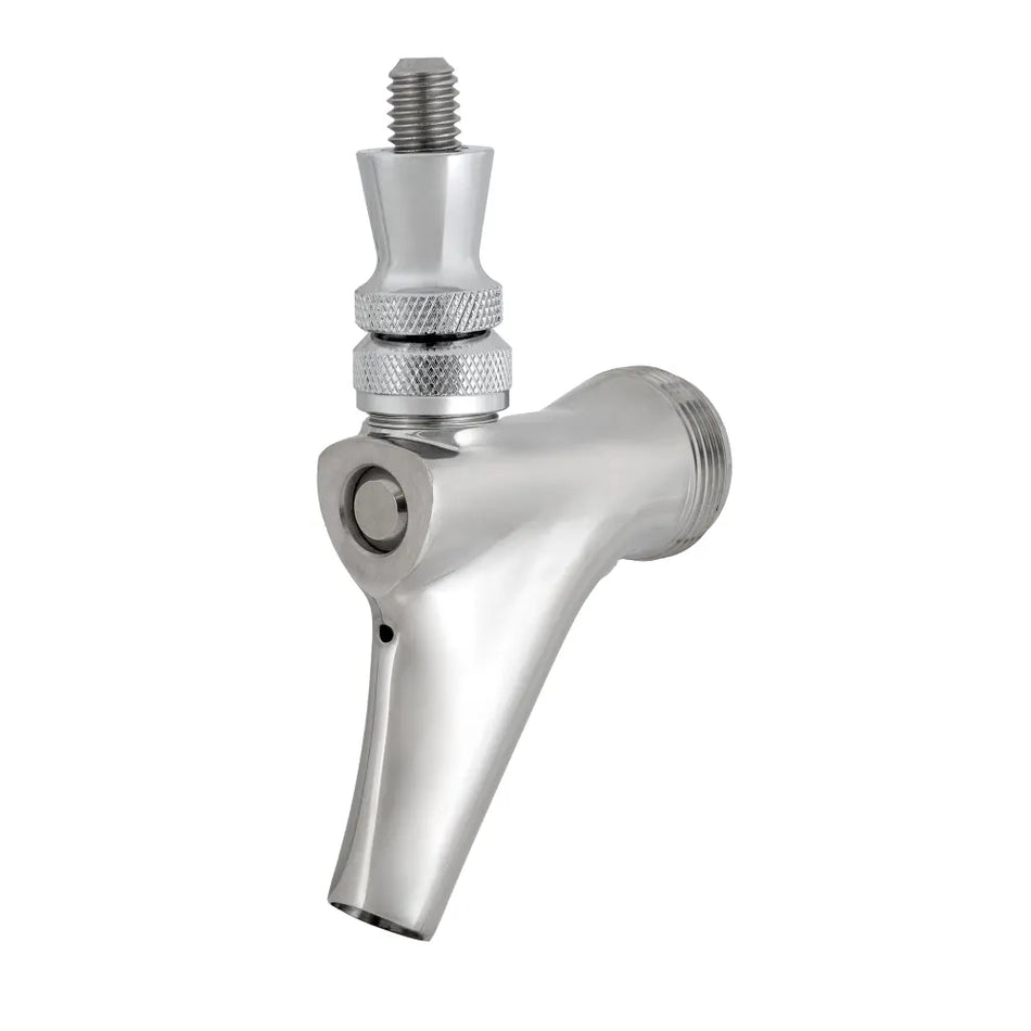 Micro Matic 304 Standard Stainless Steel Beer / Wine Faucet with Stainless Steel Lever - Polished Stainless Steel Finish