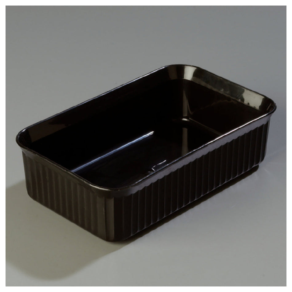 Carlisle 811003 10 Inch Width Rectangular Salad Crock Plastic Black with Impact Resistant