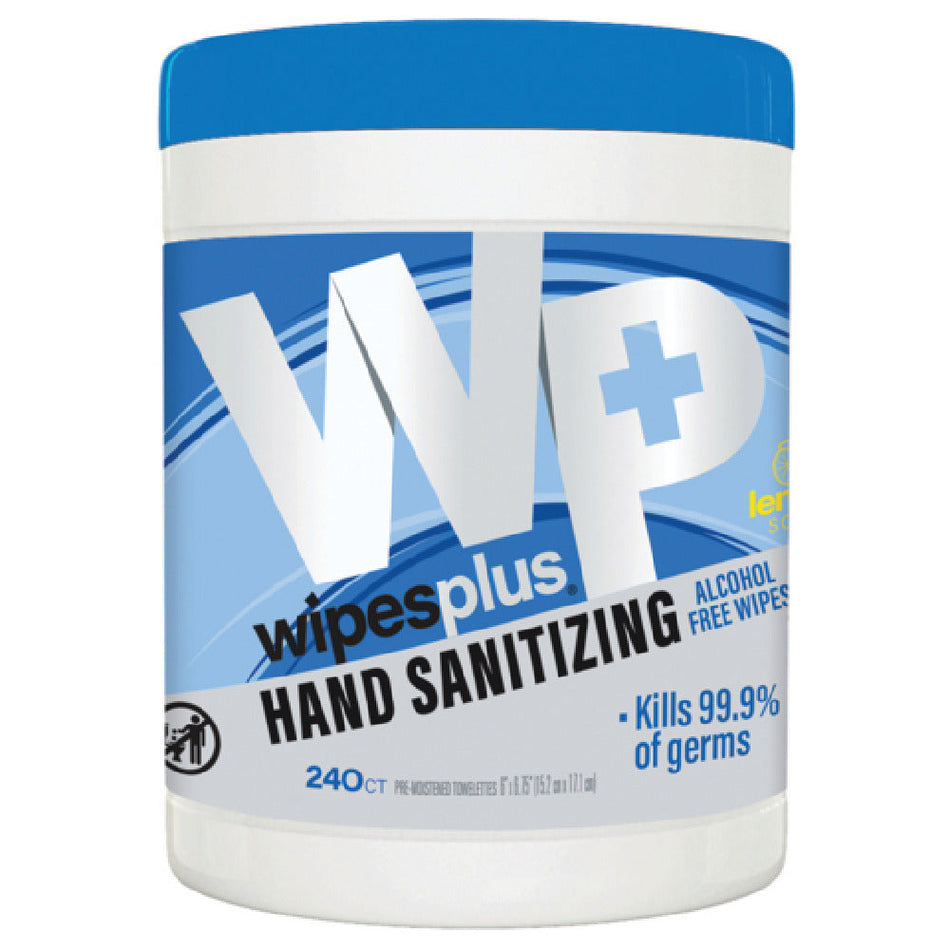 Carlisle 33803 240 Wipes Hand Sanitizing Alcohol Free Wipes Canister White