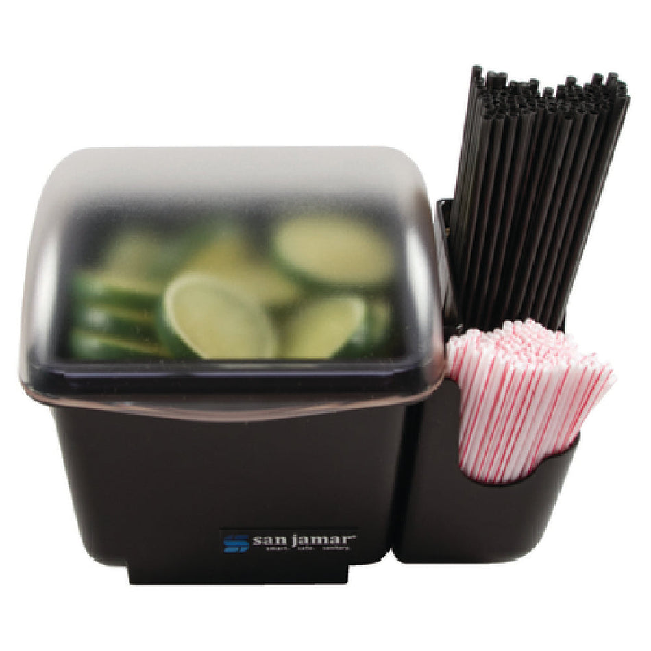 Carlisle BD2002CAR 1 Quart Plastic Condiment Center with Right Hand Caddy
