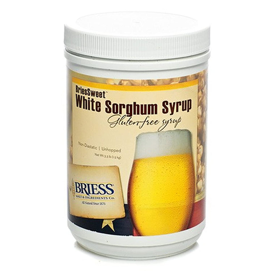 BRIESSWEET White Grain Sorghum Extract 3.3lb - Gluten-Free Sweetener for Home Brewing