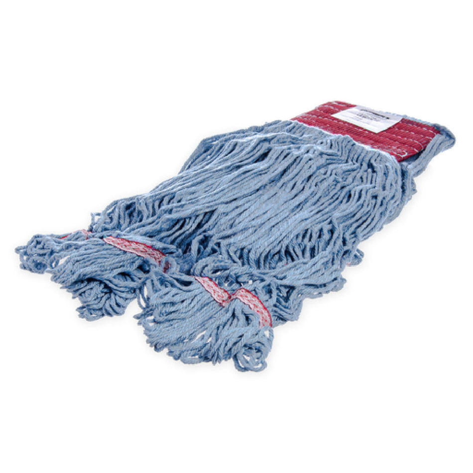 Carlisle 369454B14 18 Inch Large Looped-End Wet Mop Head Blue Cotton Synthetic