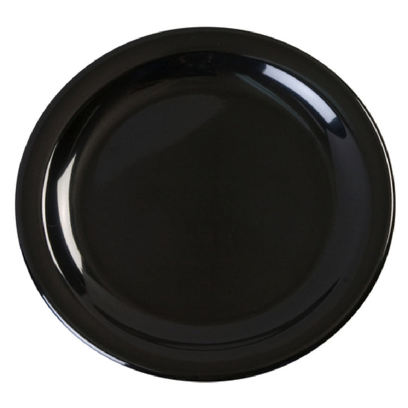 Carlisle KL20403 6-1/2 Inch Round Narrow Rim Pie Plate Black Melamine
