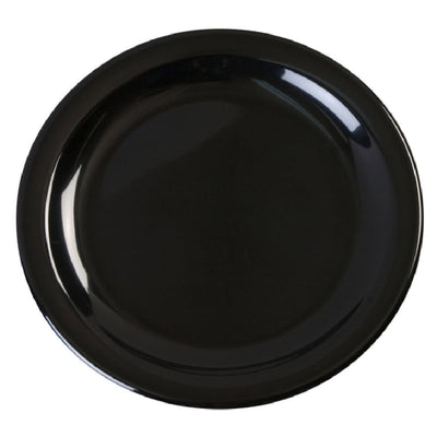 Carlisle KL20403 6-1/2 Inch Round Narrow Rim Pie Plate Black Melamine