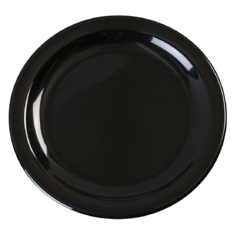 Carlisle KL20403 6-1/2 Inch Round Narrow Rim Pie Plate Black Melamine