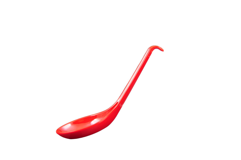 12 Pack 0.6 oz, 6" x 1-3/4", Soup Spoon, Classic Pure Red Dinnerware, Melamine, BPA Free, Dishwasher Safe, Break-Resistant, Shatter-Resistant, No Microwave, No Oven