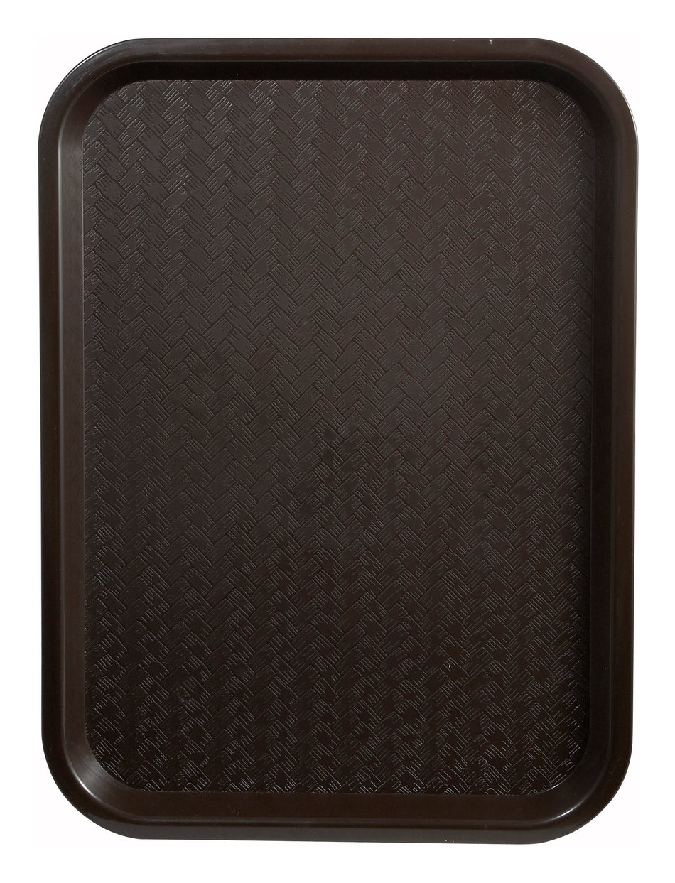 Winco FFT-1216B 12 Inch Width Fast Food Tray BPA Free Polypropylene Brown