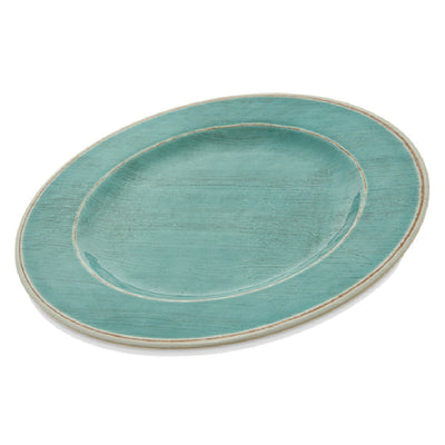 Carlisle 6400115 11 Inch Diameter Dinner Plate Dishwasher Safe Aqua Melamine