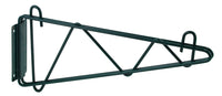 Winco VEXB-14 14 Inch Wire Shelf Wall Mounting Brackets Epoxy Coated Green