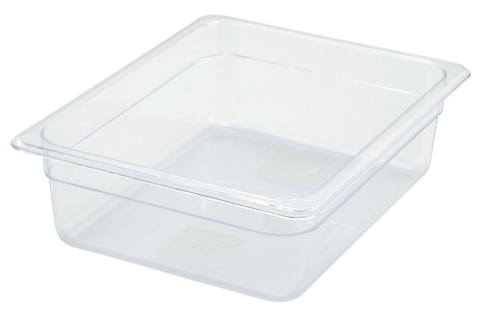 Winco SP7204 12-3/4 Inch Polycarbonate Food Pan Dishwasher Safe Clear