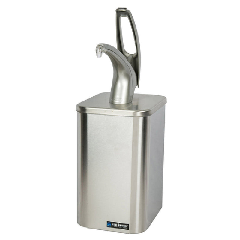 Carlisle P4900 7-1/2 Inch Stainless Steel Condiment Dispenser with Pump
