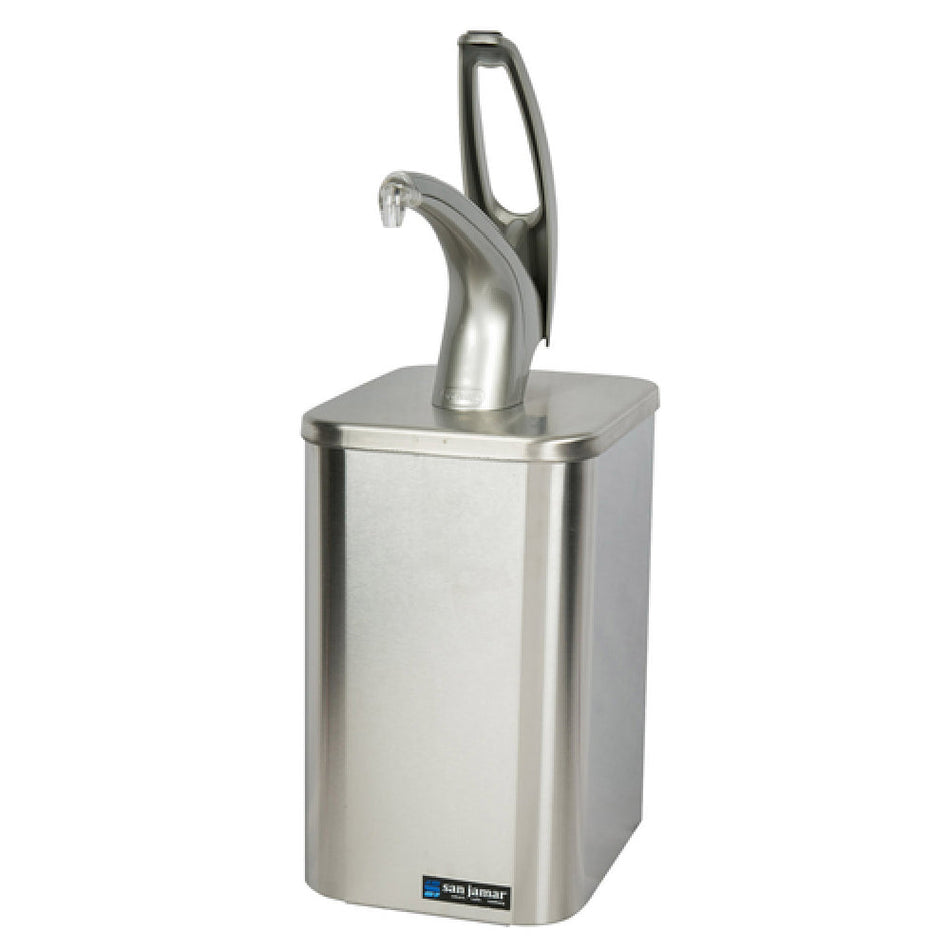 Carlisle P4900 7-1/2 Inch Stainless Steel Condiment Dispenser with Pump