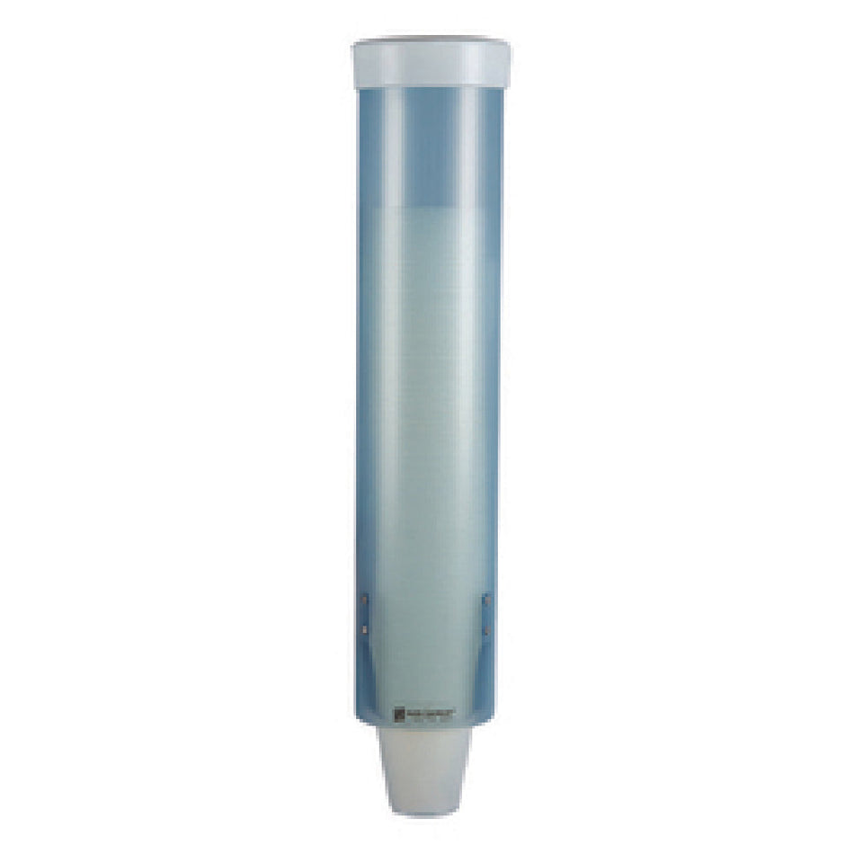 Carlisle C3165FBL 16 Inch San Jamar Water Cup Dispenser Wall Mount Plastic Frosted Blue