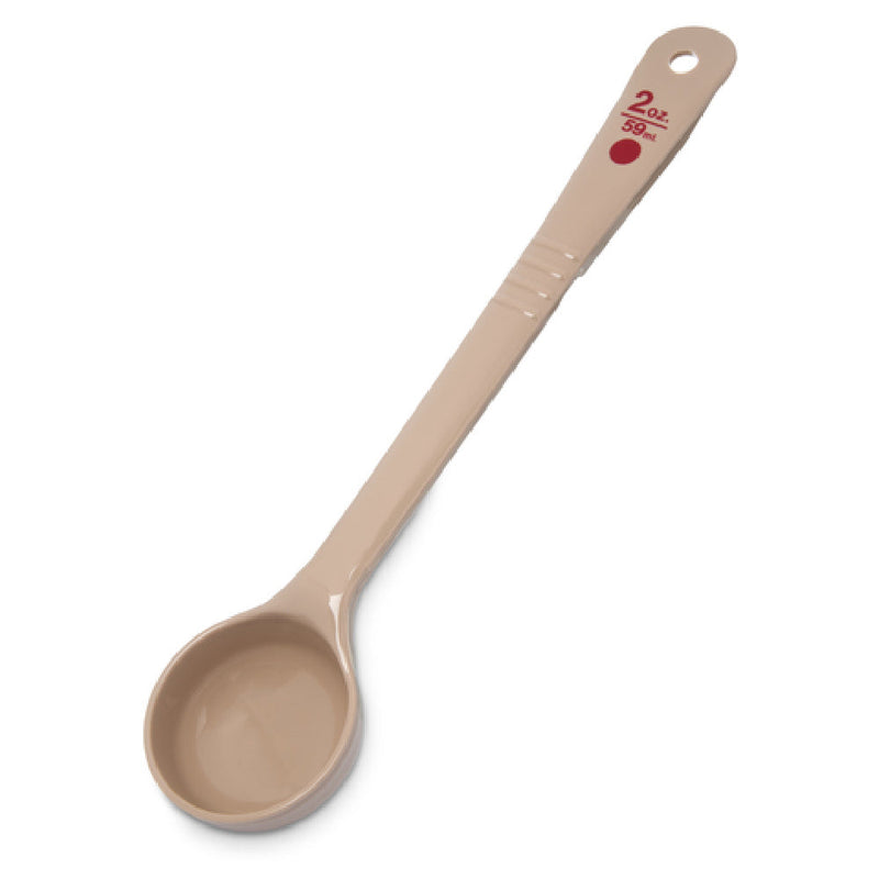 Carlisle 436006 2 Oz Portion Control Spoon Solid Beige Polycarbonate