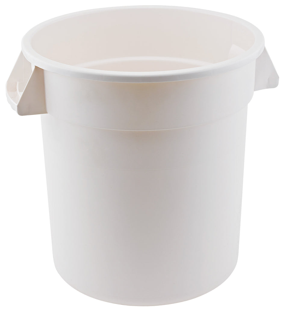 Winco FCW-10 15-11/16 Inch Round Food Storage Container White Polyethylene