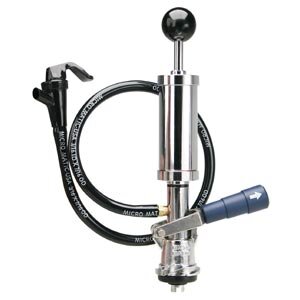 Micro Matic 7520E 4 Inch Chrome Lever Handle Draft Beer Pump Component