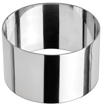 Winco SPM-31R 3 Inch Diameter Round Pastry Mold Dishwasher Safe Stainless Steel Mirror Finish