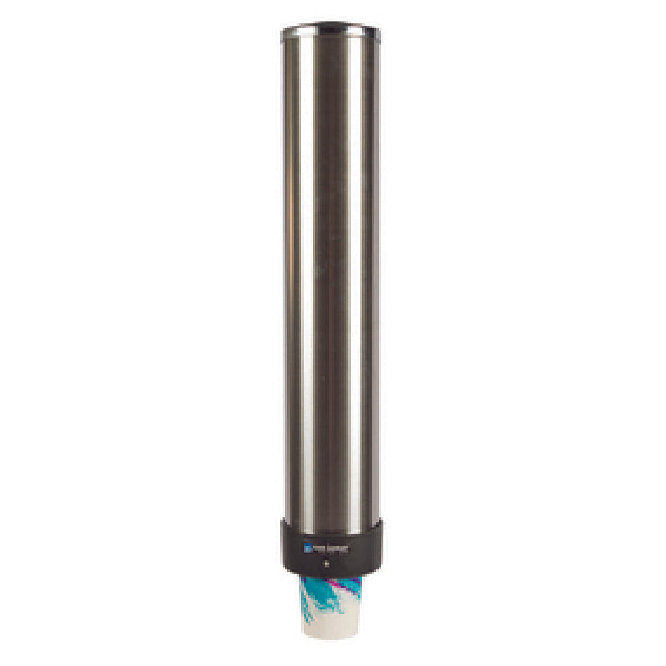 Carlisle C3400P 23-1/2 Inch Cup Dispenser Wall Mount Top Loading Stainless Steel and Adjustable Collar