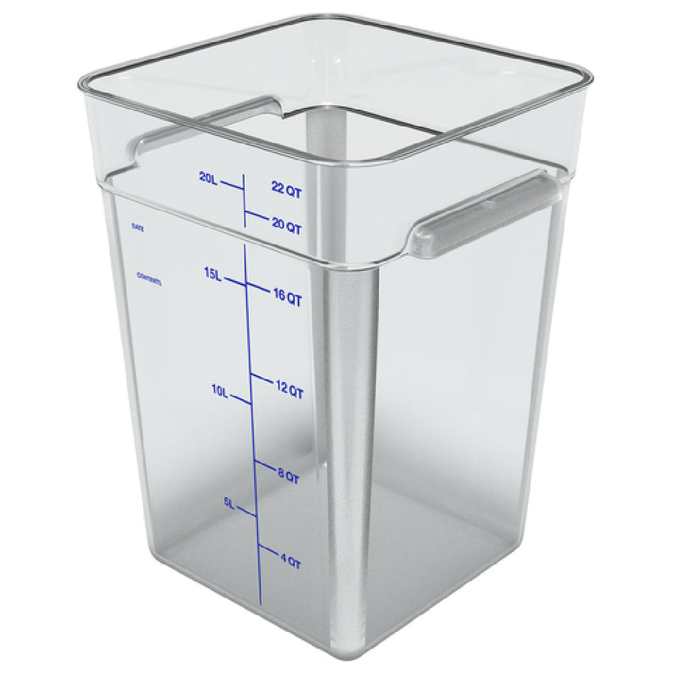 Carlisle 11956AF07 22 Quart Food Storage Container Polycarbonate Clear with Purple Print