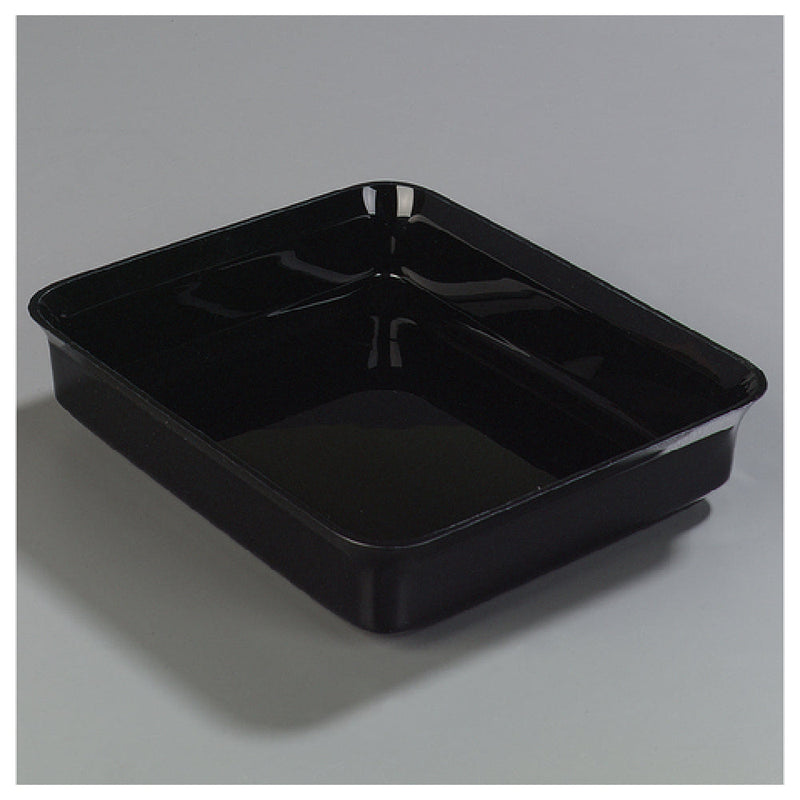 Carlisle 882103 12 Inch Width Deli Crock with glossy black finish Acrylic