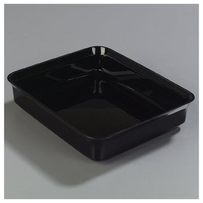 Carlisle 882103 12 Inch Width Deli Crock with glossy black finish Acrylic