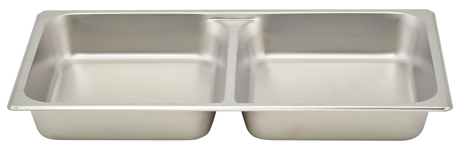 Winco SPFD2 Full Size Food Pan Divided Rectangular Stainless Steel