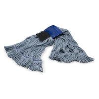 Carlisle 369418S14 Medium Looped-end Wet Mop Head Blue Cotton Synthetic Blend