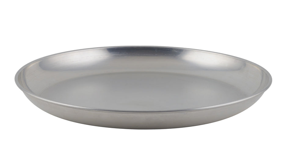 Winco ASFT-14 120 Oz Seafood Tray Brushed Aluminum Round 13-3/4 Inch