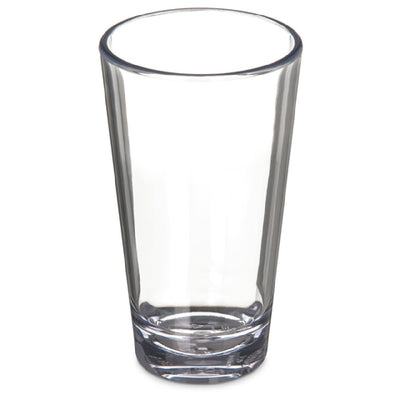Carlisle 561607 16 Oz Chip Resistant Mixing Glass SAN Clear BPA Free