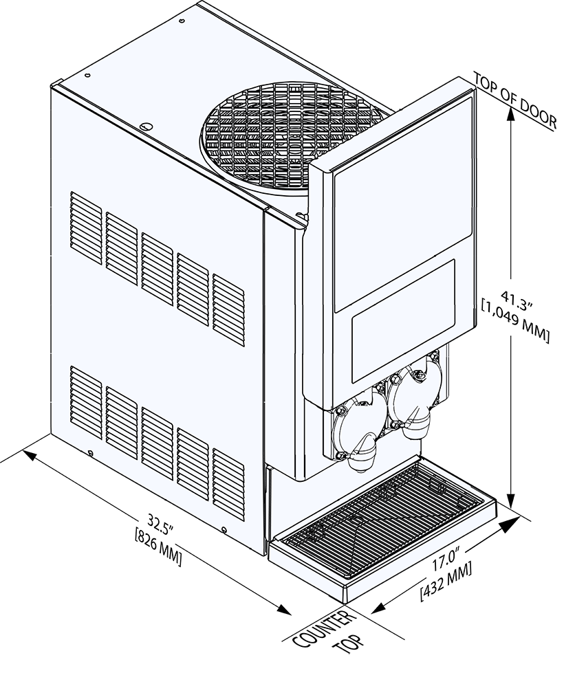 FBD 772 Multi-Flavor dimensions line drawing