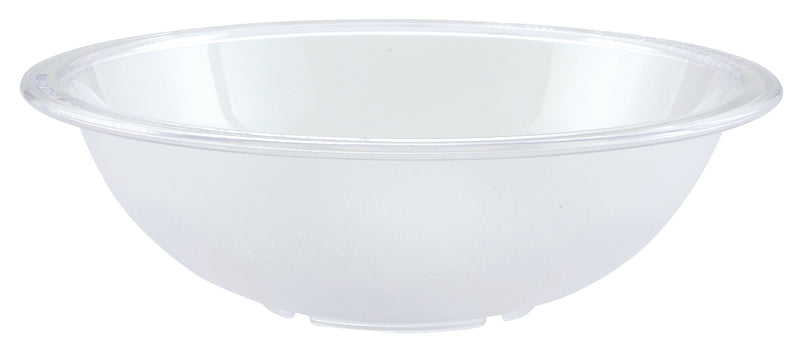 Winco PBB-10 10-3/4 Inch Round Pebbled Bowl Clear Polycarbonate NSF