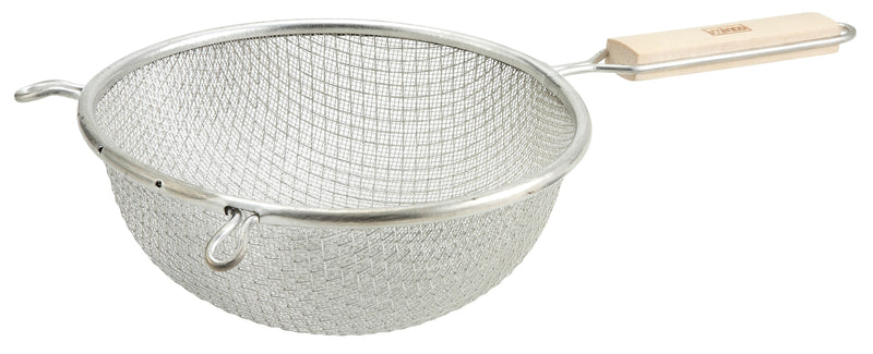 Winco MST-8D 8 Inch Diameter Mesh Strainer Wood Handle Double Tinned