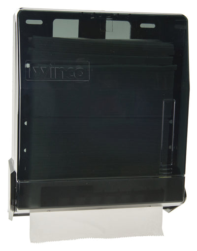 Winco TD-300 8-1/2 Inch Paper Towel Dispenser Plastic for M-fold and C-fold