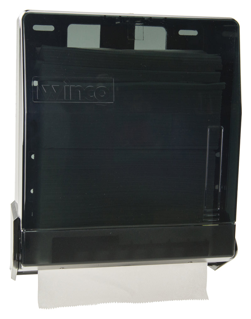 Winco TD-300 8-1/2 Inch Paper Towel Dispenser Plastic for M-fold and C-fold