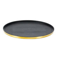 Modern Edge Medium 12" Round Serving Tray in Vintage Gold
