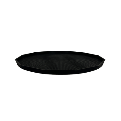 12-Sided 12 in. Medium Non-Slip Tray Replacement Silicone Insert in Black