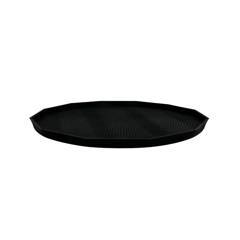 12-Sided 12 in. Medium Non-Slip Tray Replacement Silicone Insert in Black