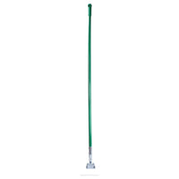Carlisle 362113EC09 60 Inch Fiberglass Dust Mop Handle Green Clip-on Connector