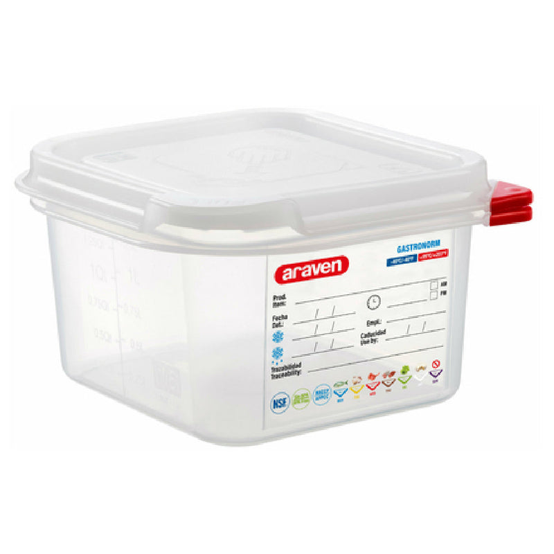 Carlisle 03024 1.9 Quart Food Storage Container with Airtight Lid Polypropylene