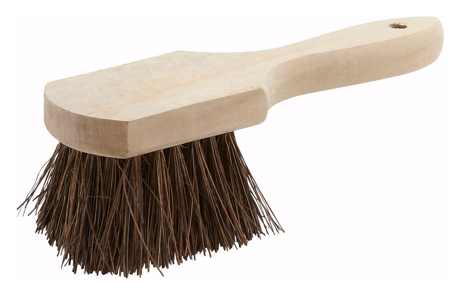 Winco BRP-10 10 Inch Pot Brush Coir Bristles Wood Handle Cleaning Tool