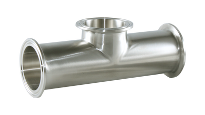 2.5" Clamp Short Outlet Tee (7MPS)  - T316L Stainless Steel - Wayland Industries - W67MPS-25
