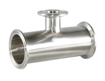 4"x1.5" Clamp Reducing Tee (7RMP)  - T316L Stainless Steel - Wayland Industries - W67RMP-4X15