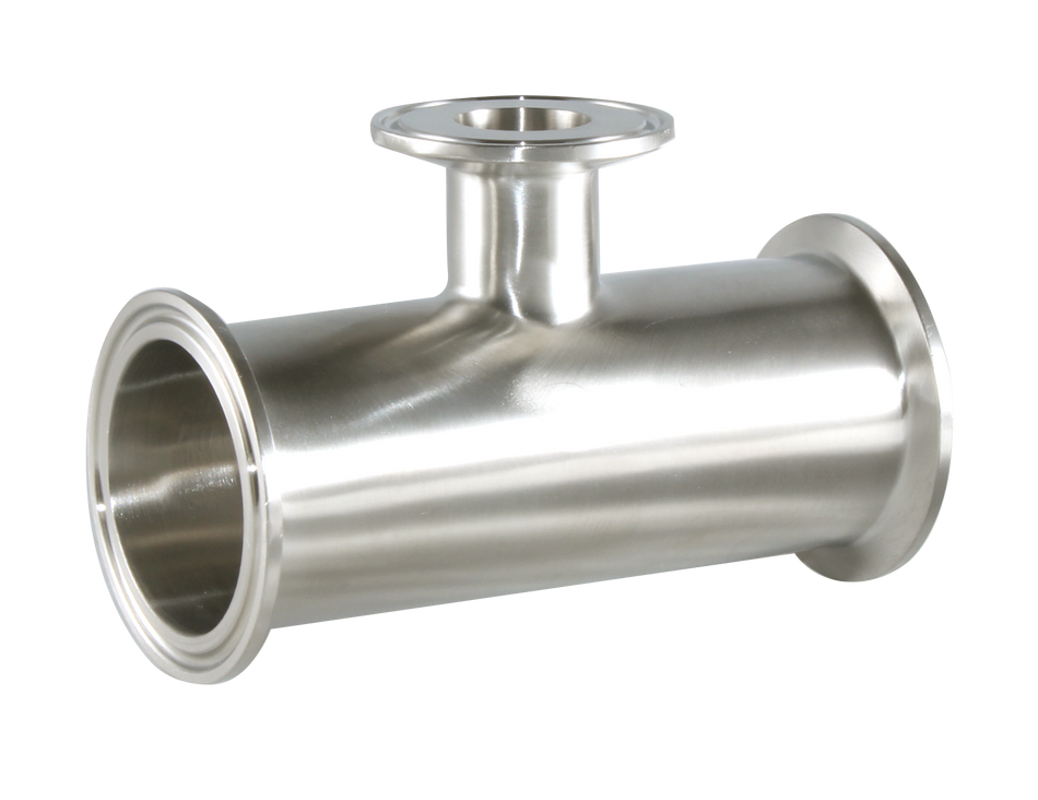 6"x2" Clamp Reducing Tee (7RMP)  - T316L Stainless Steel - Wayland Industries - W67RMP-6X2