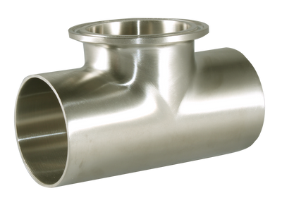 1" Weld X Weld X Clamp Short Outlet Tee (7WWMS)  - T316L Stainless Steel - Wayland Industries - W67WWMS-1