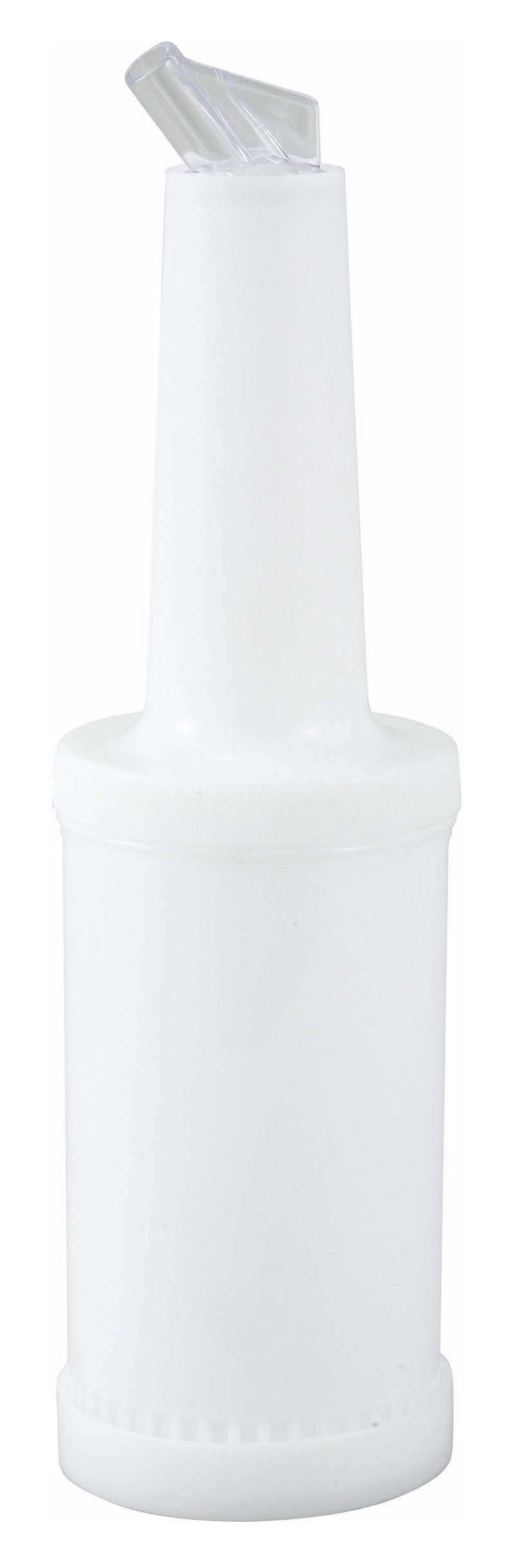 Winco PPB-2W 2 Qt Liquor and Juice Multi Pour with White Spout and Lid