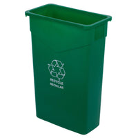 Carlisle 342023REC09 20 Inch Recycling Container Green Polyethylene with Handles